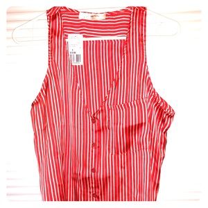 Red - Tulip Style Back Tank Top